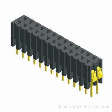 2.0mm Pitch Female Connector, Plated with Gold Flash/Tin, Packed with Tube/Box, Made of NY6T/LCP